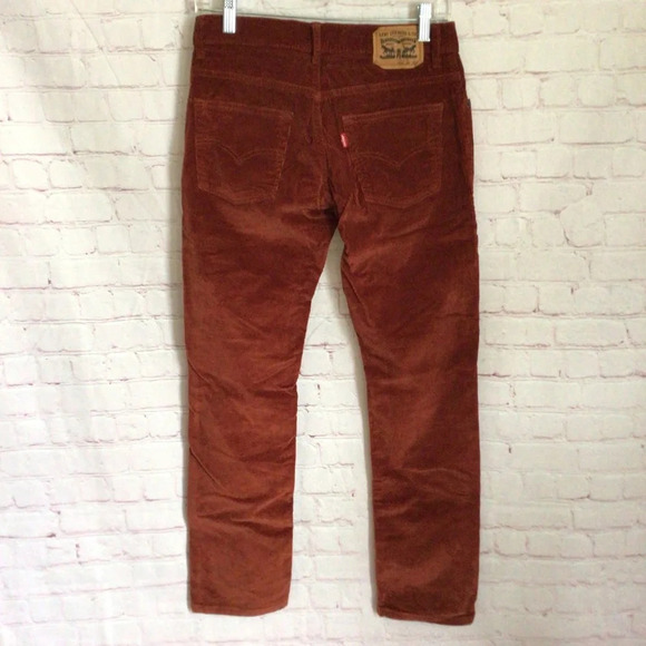Levi’s 511 Slim Burnt Orange Corduroy Pants - Size 16 - Picture 4 of 11